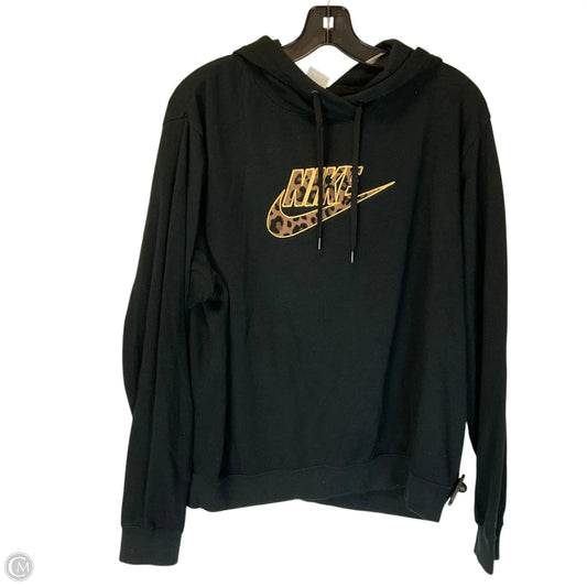 Athletic Sweatshirt Hoodie By Nike Apparel In Black, Size: M