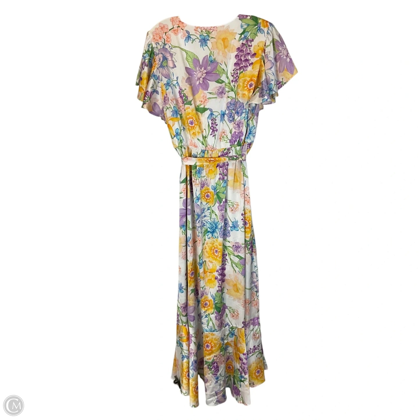 Dress Party Midi By Nicole Miller In Floral Print, Size: L