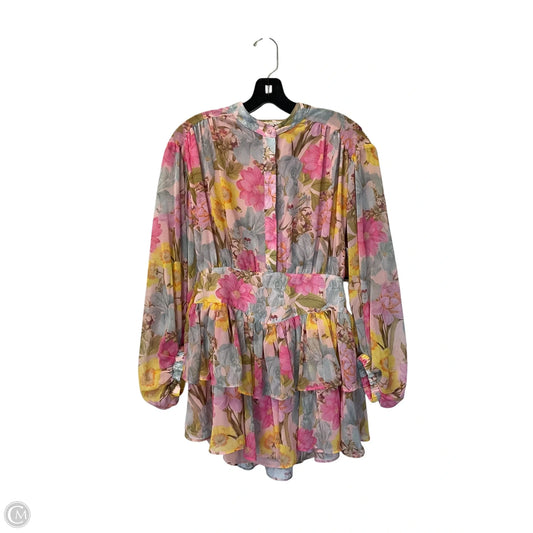 Dress Party Short By Olivaceous In Floral Print, Size: M