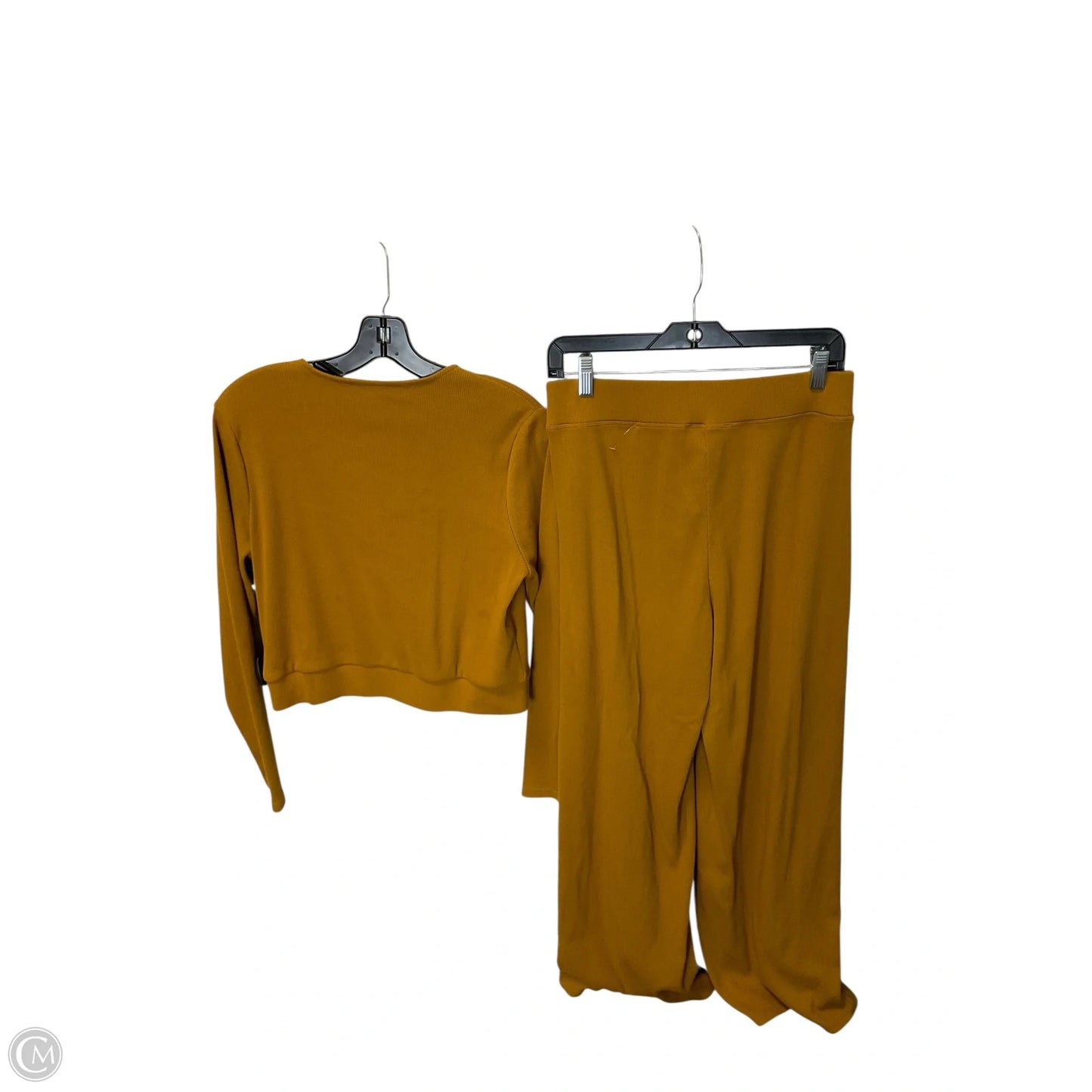 Pants Set 2pc By Forever 21 In Yellow, Size: L