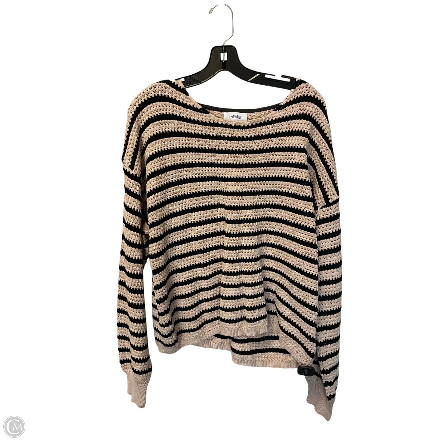 Sweater By Kaleigh In Striped Pattern, Size: L