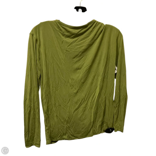 Athletic Top Long Sleeve Collar By Lululemon In Green