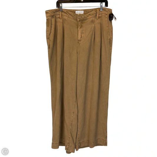 Pants Wide Leg By Lane Bryant In Brown Denim, Size: 14