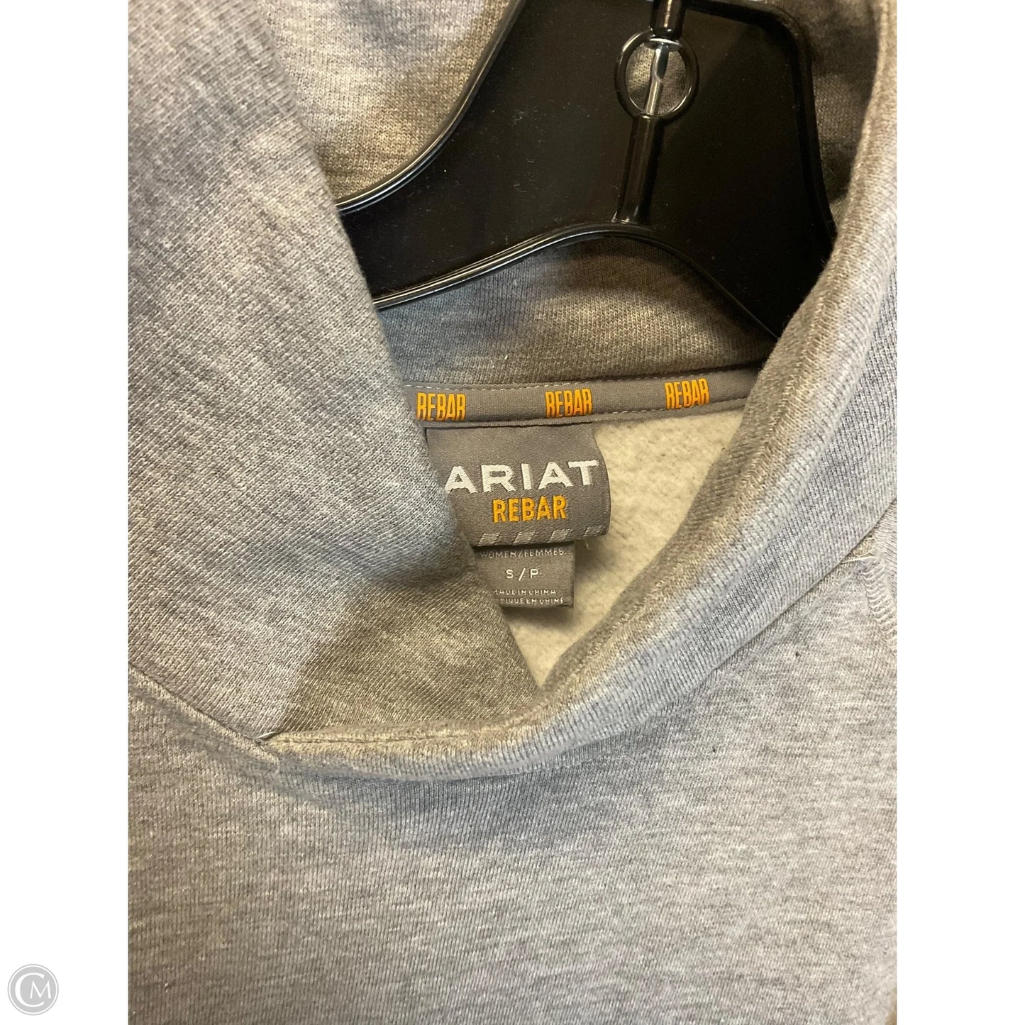 Sweatshirt Crewneck By Ariat In Grey, Size: S