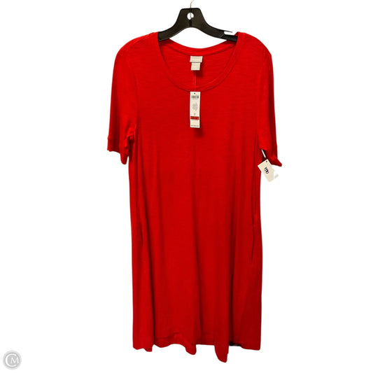 Dress Casual Midi By Chicos In Red, Size: 4