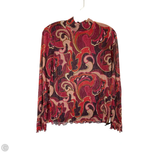 Top Long Sleeve By Chicos In Multi-colored, Size: M