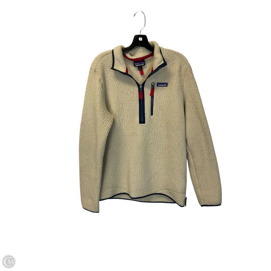 Jacket Fleece By Patagonia In Cream, Size: M