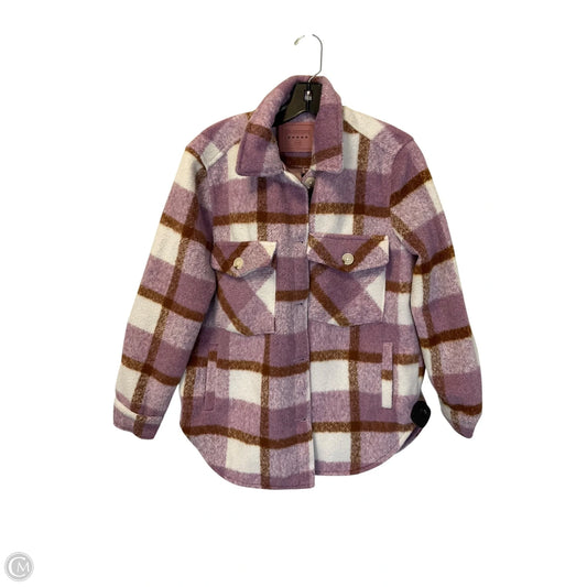 Jacket Shirt By Blanknyc In Purple & Tan, Size: Xs