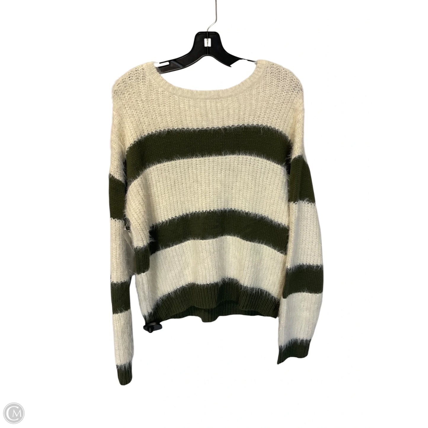 Sweater By Chelsea And Violet In Cream & Green, Size: L