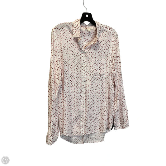 Top Long Sleeve By Beachlunchlounge In Red & White, Size: L