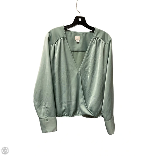 Top Long Sleeve By A New Day In Green, Size: L