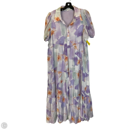 Dress Casual Maxi By Tcec In Floral Print, Size: L