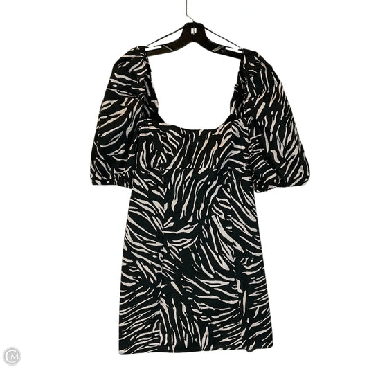 Dress Casual Short By Blue Rain In Blue & Cream, Size: L