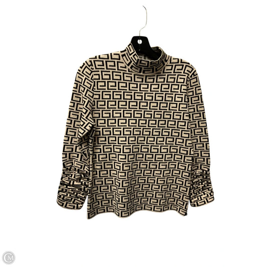 Top Long Sleeve By Clothes Mentor In Black & Tan, Size: L