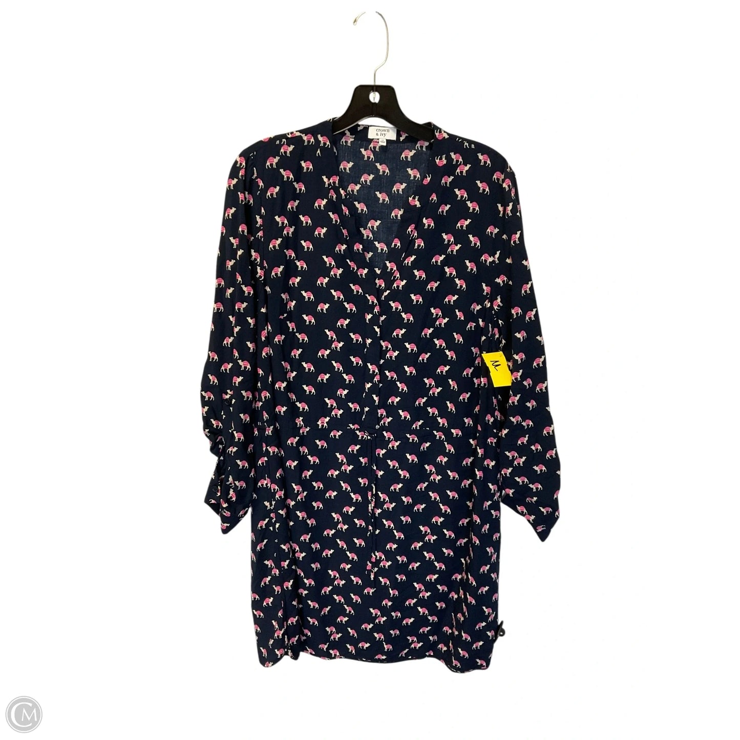 Dress Casual Short By Crown And Ivy In Blue & Pink, Size: L