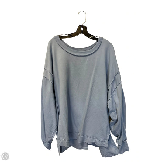 Sweatshirt Crewneck By Zenana In Blue, Size: 2x