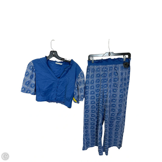 Pants Set 2pc By Solitaire In Blue, Size: L