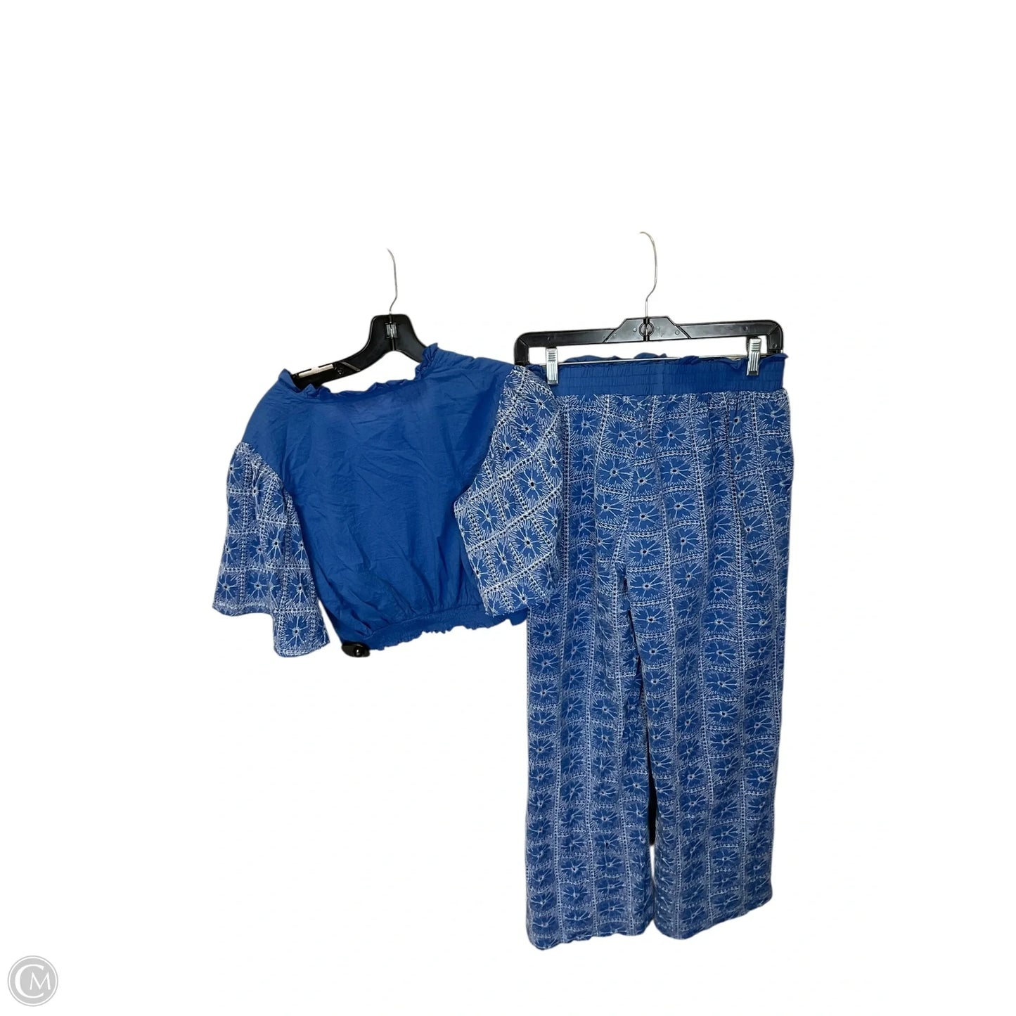 Pants Set 2pc By Solitaire In Blue, Size: L