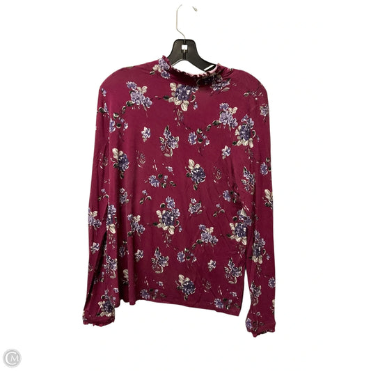 Top Long Sleeve By Elle In Purple, Size: L