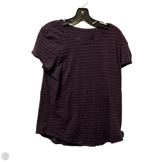Athletic Top Short Sleeve By Lululemon In Striped Pattern