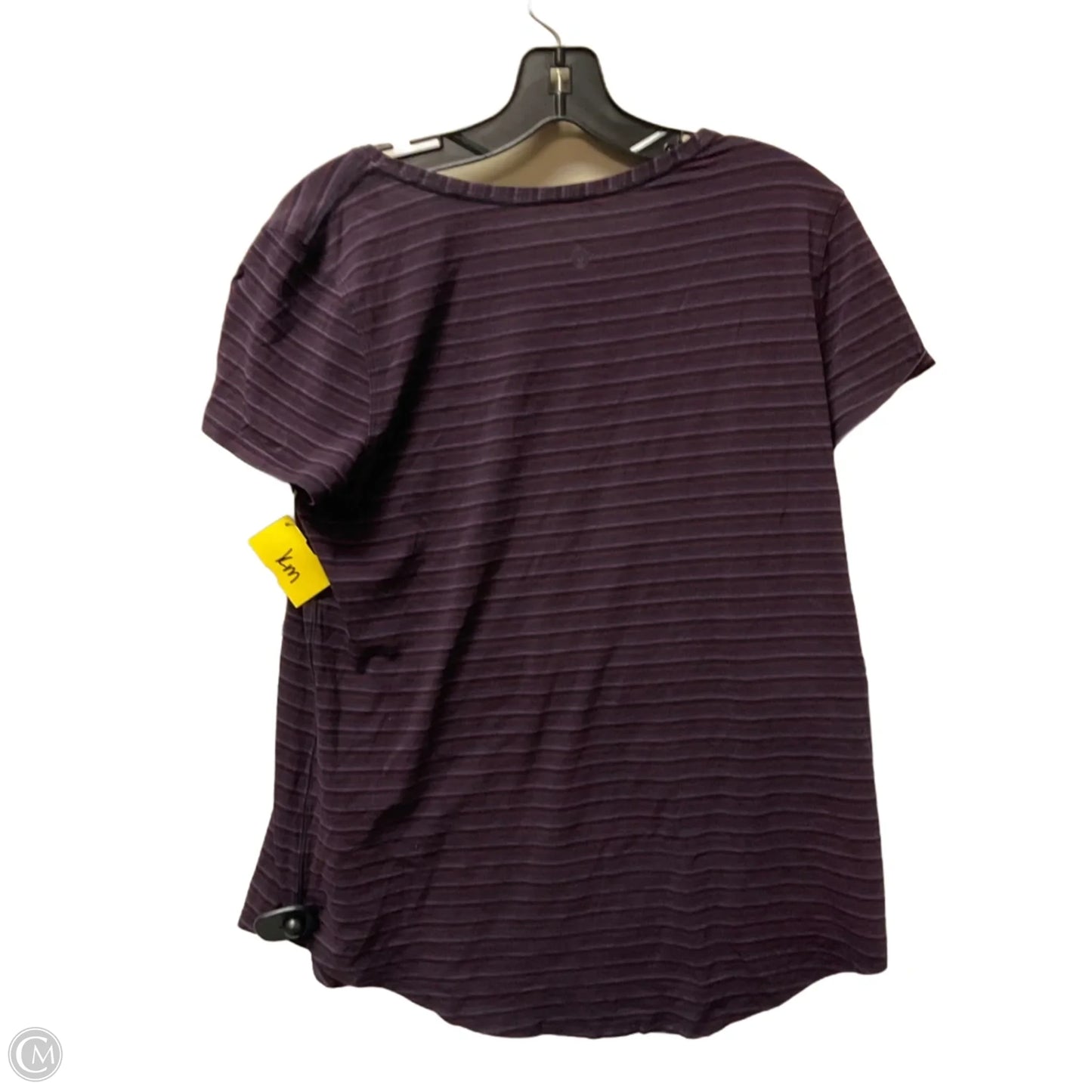 Athletic Top Short Sleeve By Lululemon In Striped Pattern