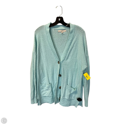 Cardigan By Loft In Tie Dye Print, Size: L