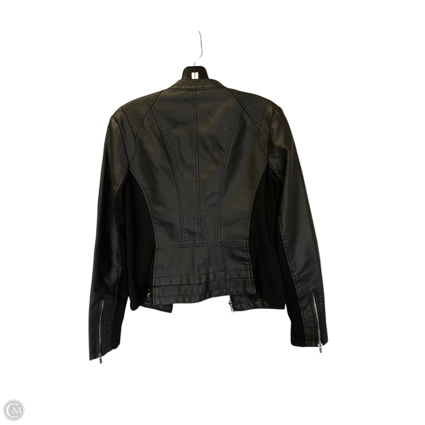 Jacket Moto Leather By Express In Black, Size: S