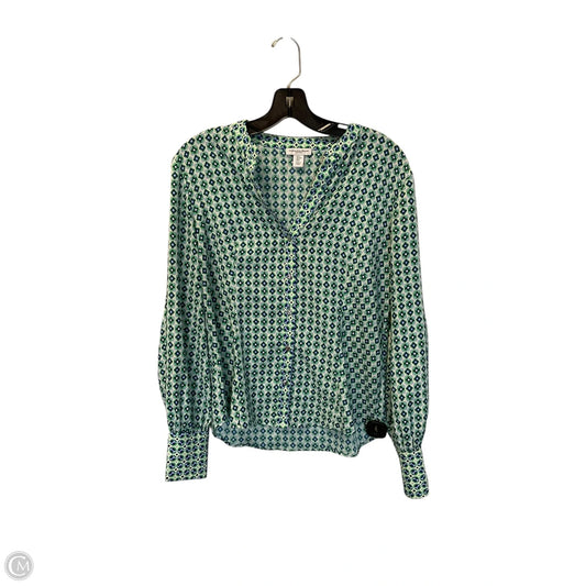 Top Long Sleeve By Carolina Belle In Blue & Green, Size: M