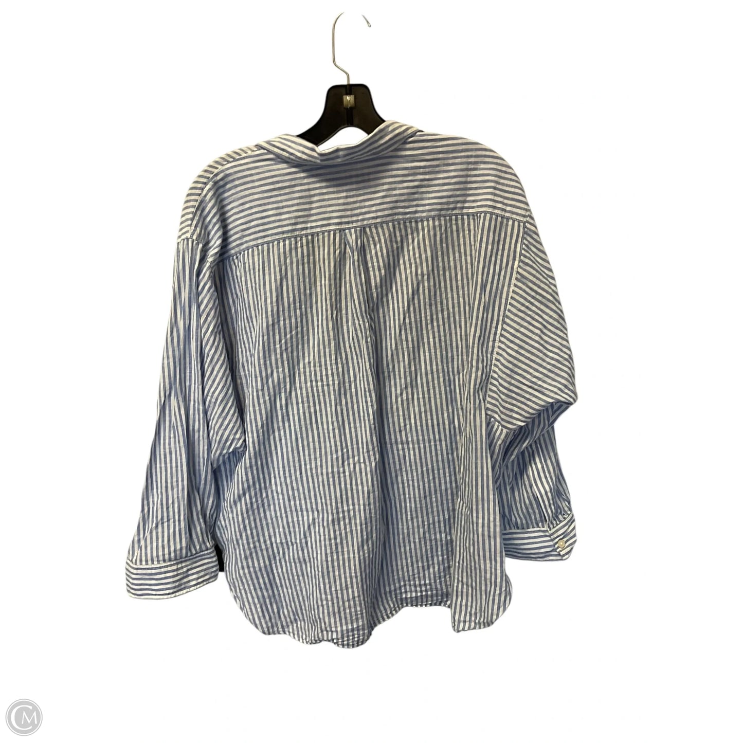 Top Long Sleeve Basic By Loft In Striped Pattern, Size: L