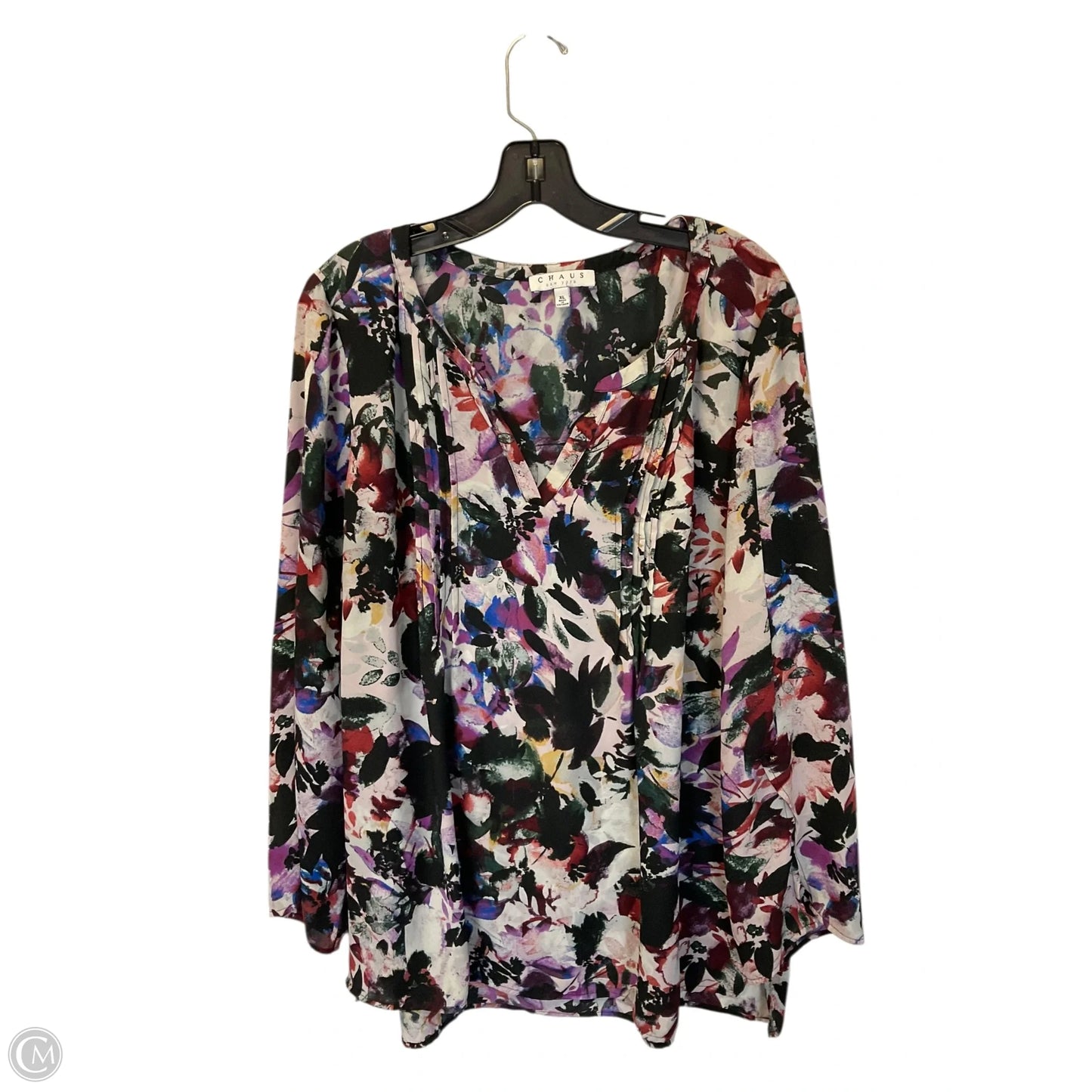 Top Long Sleeve By Chaus In Multi-colored, Size: Xl