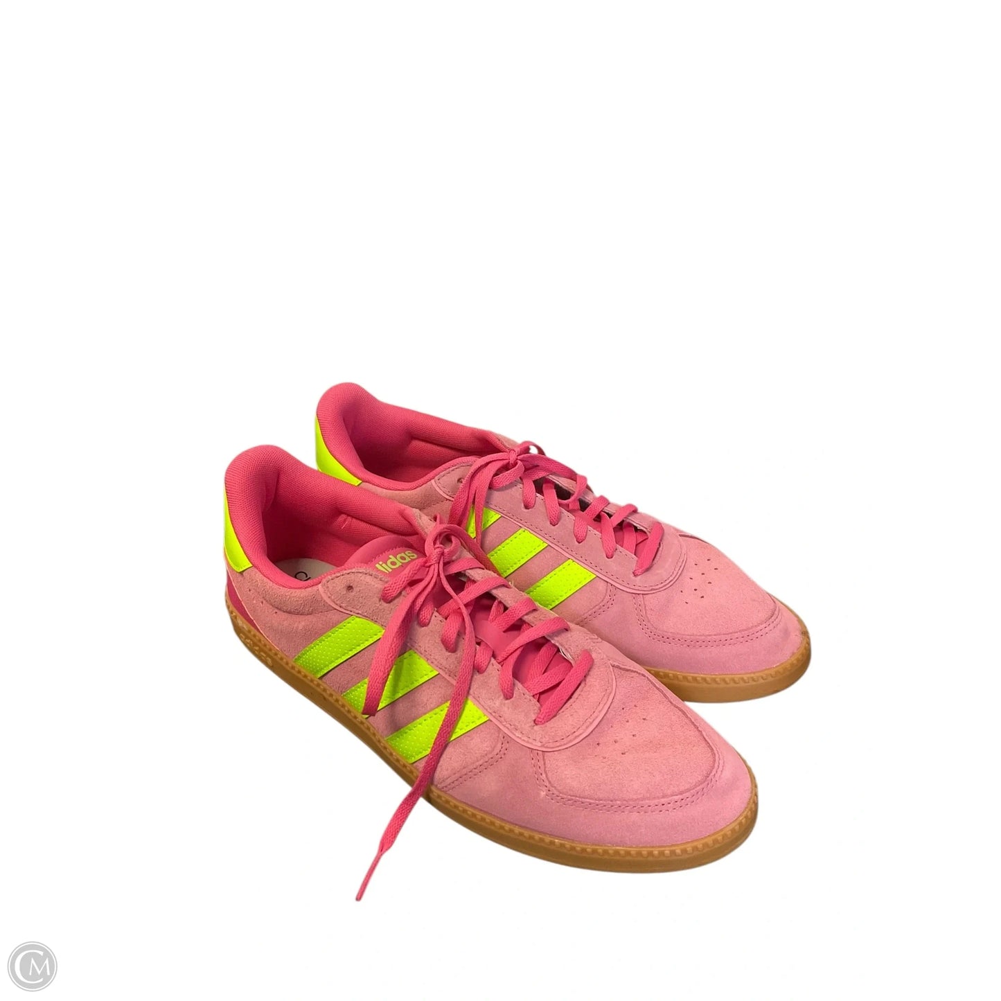 Shoes Athletic By Adidas In Pink & Yellow, Size: 11