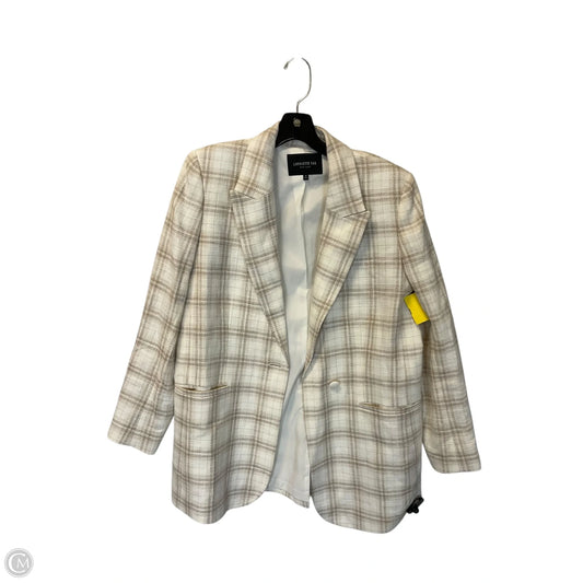Blazer Designer By Lafayette 148 In Cream, Size: L