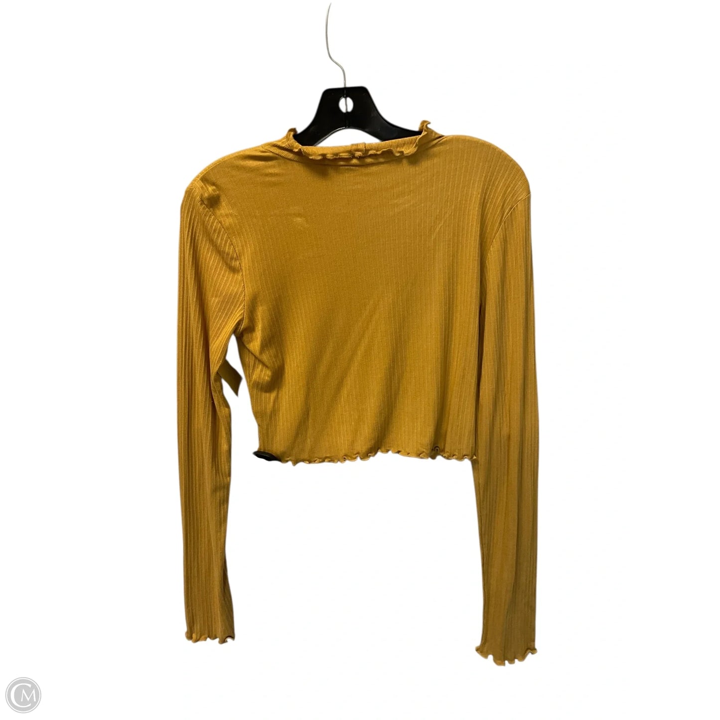 Top Long Sleeve By Double Zero In Yellow, Size: M