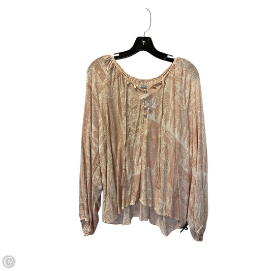 Top Long Sleeve By Wonderly In Pink, Size: L