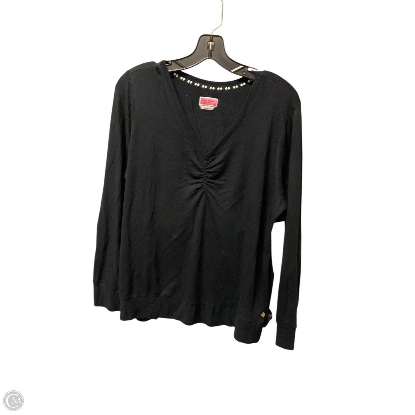 Top Long Sleeve Designer By Kate Spade In Black, Size: L