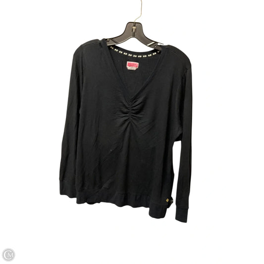 Top Long Sleeve Designer By Kate Spade In Black, Size: L