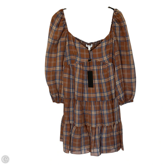 Dress Casual Short By Gianni Bini In Blue & Brown, Size: L