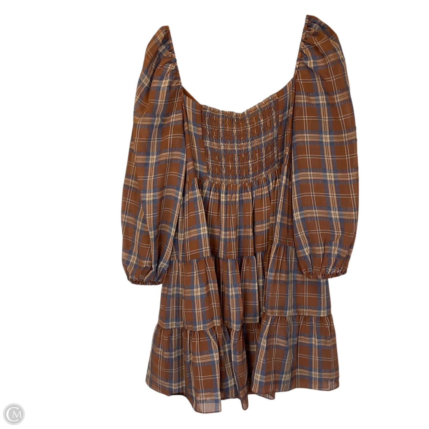 Dress Casual Short By Gianni Bini In Blue & Brown, Size: L