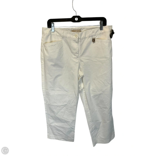 Capris By Michael By Michael Kors In White, Size: L