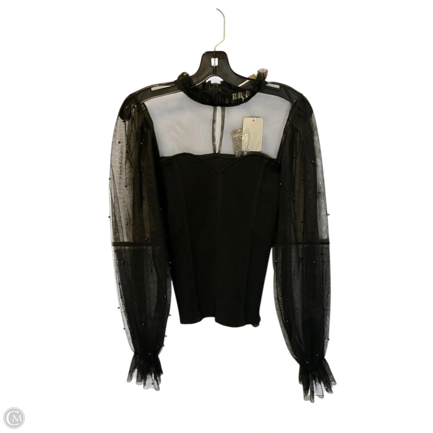 Top Long Sleeve By Flying Tomato In Black, Size: S