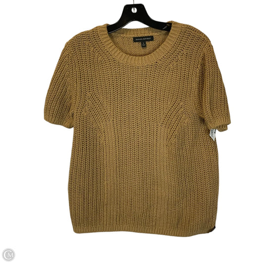 Sweater Short Sleeve By Banana Republic In Tan, Size: S