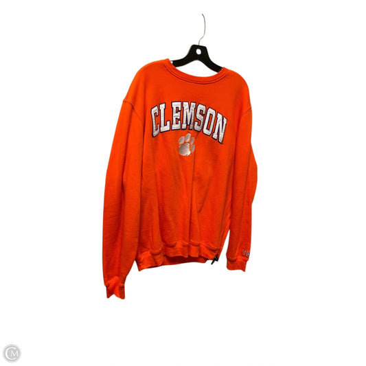 Sweatshirt Crewneck By Top Of The World In Orange, Size: L