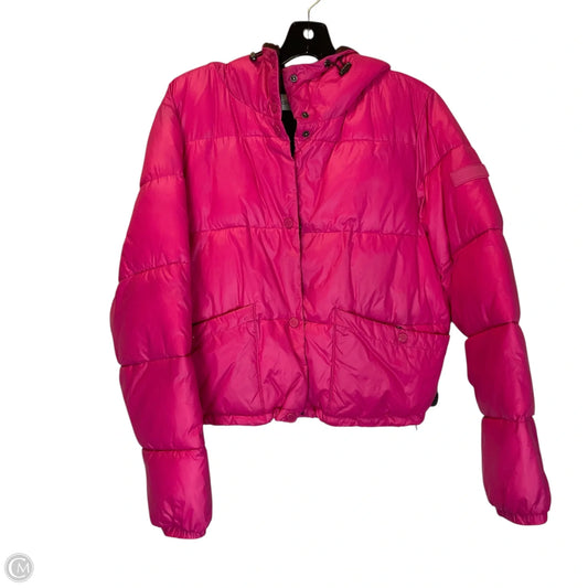 Jacket Puffer & Quilted By Calvin Klein In Pink, Size: M