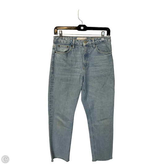 Jeans Straight By Top Shop In Blue Denim, Size: 10