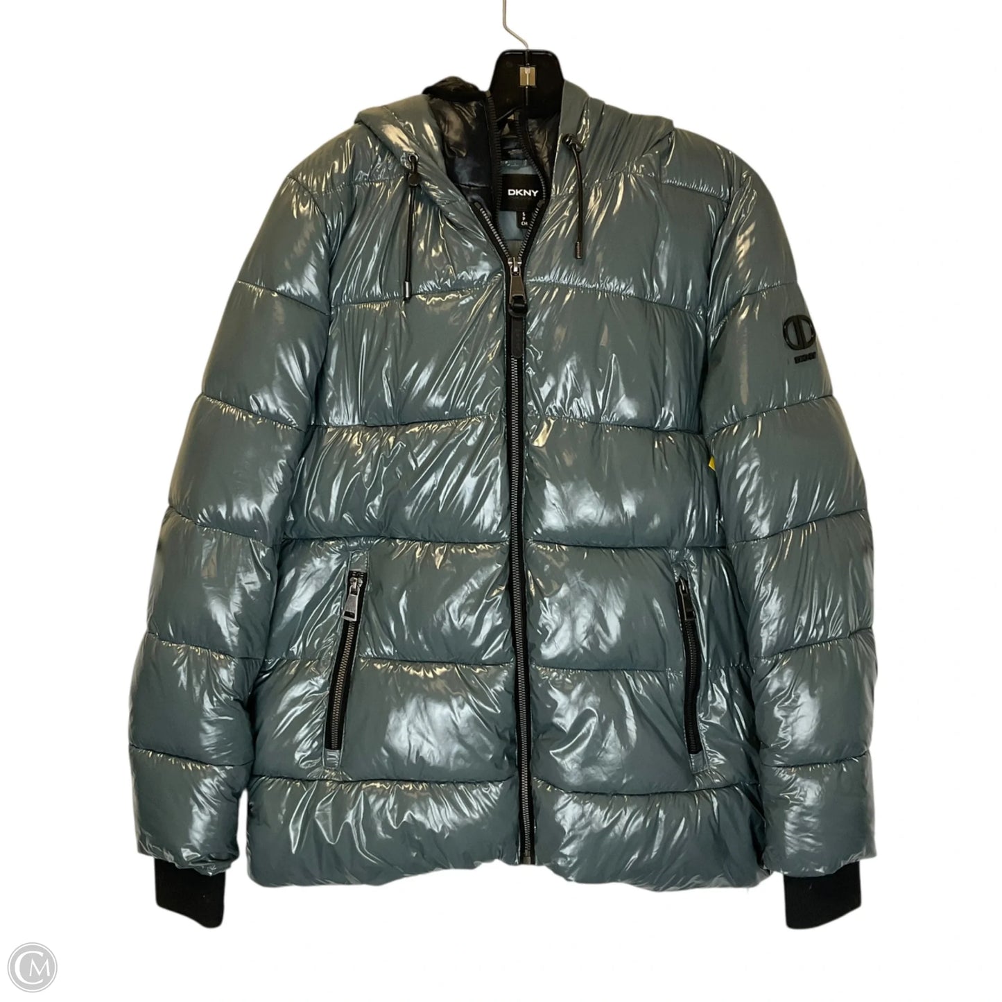 Coat Puffer & Quilted By Dkny In Grey, Size: S