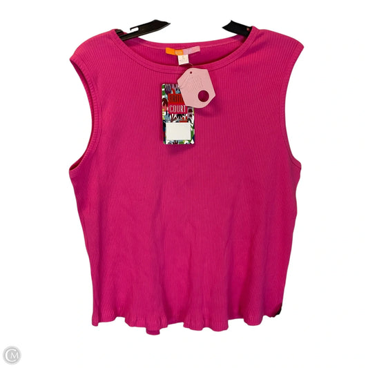 Top Sleeveless By Cmb In Pink, Size: L