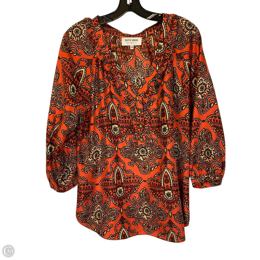 Top Long Sleeve By Clothes Mentor In Orange, Size: M