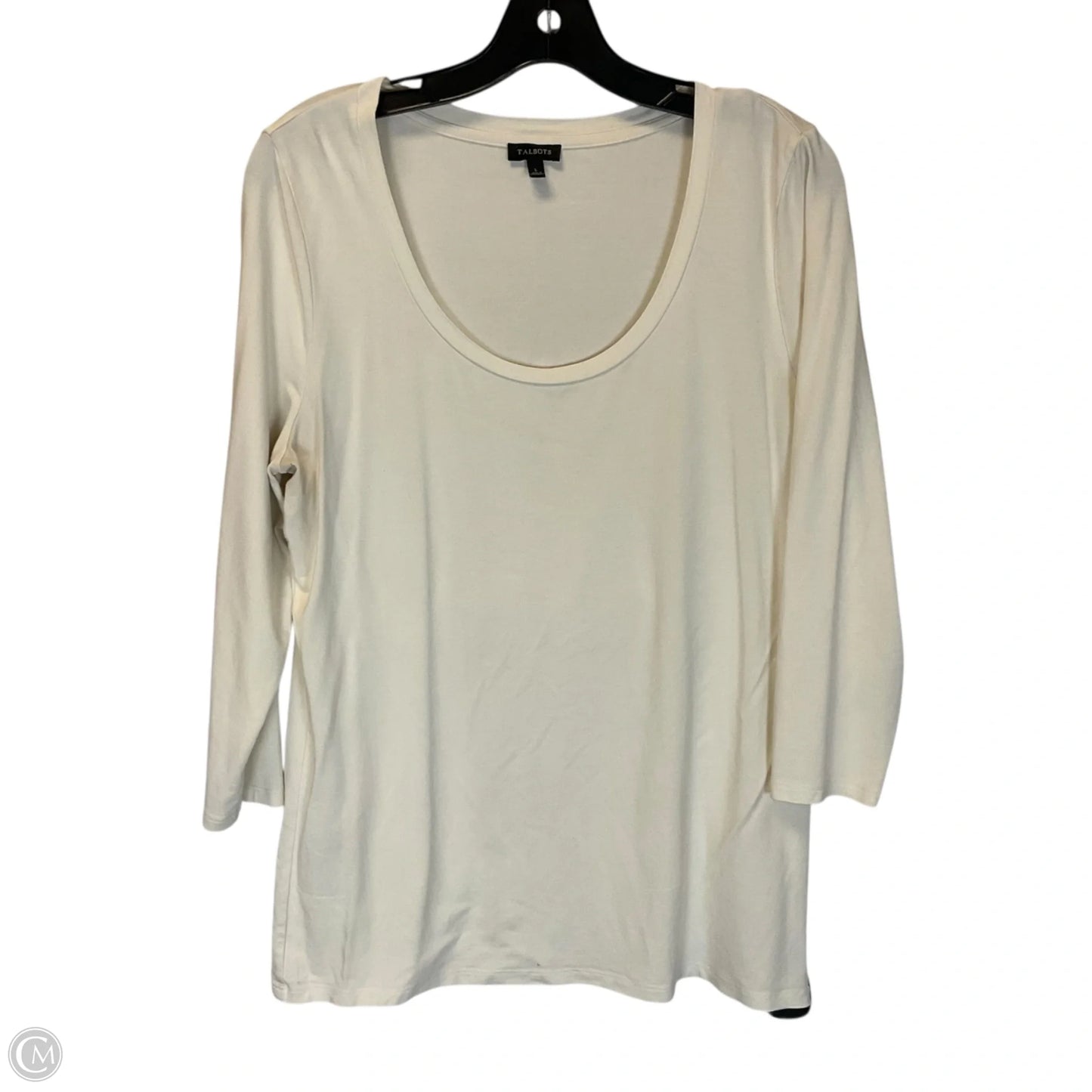 Top Long Sleeve By Talbots In Cream, Size: L