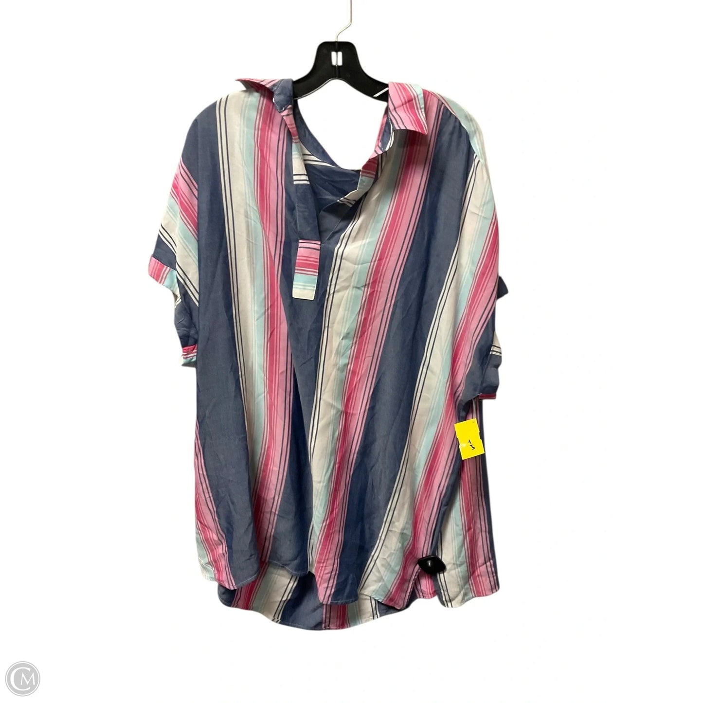 Top Long Sleeve By Jane And Delancey In Multi-colored, Size: 1x