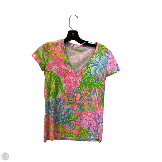 Top Short Sleeve Designer By Lilly Pulitzer In Multi-colored, Size: Xs